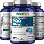 Non GMO and vegan certified logos on NusaPure PQQ supplement