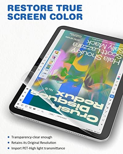 XIRON 2 PACK Paper Screen Protector for iPad 10th Generation 2022(10.9 Inch), Matte PET Film for iPad 10.9-inch (10th generation), Write and Draw Like on Paper, Anti-Glare Screen Protector - Image 7