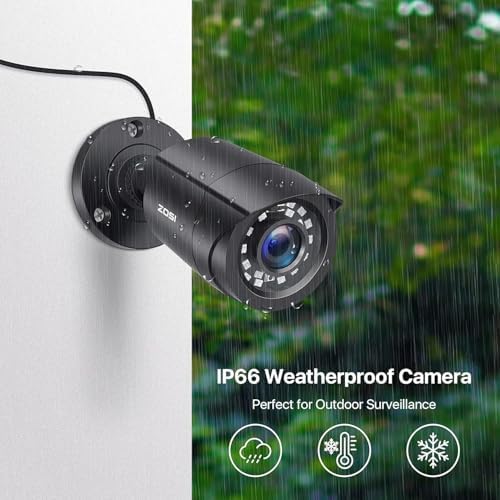 Side profile of Zosi weatherproof bullet security camera