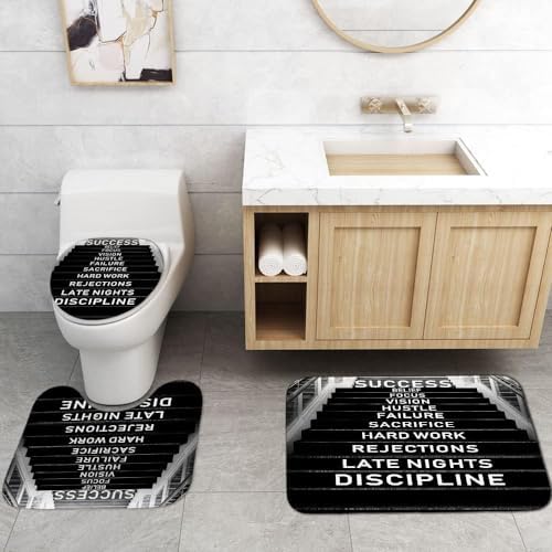 AYULO plush flannel bath mat with secure anti slip backing layer on tiled floor