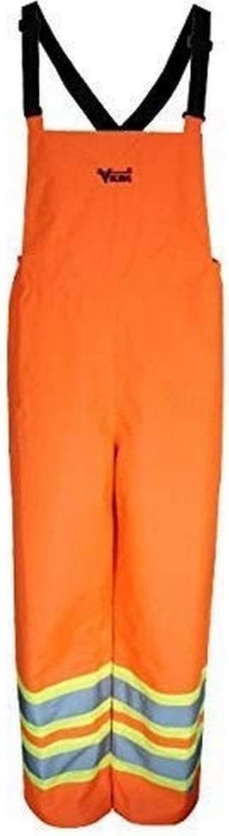 Viking Handyman high visibility safety rain bib pants front view premium industrial workwear