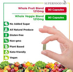 Close up view of Superfood MD premium whole food complex packaging.