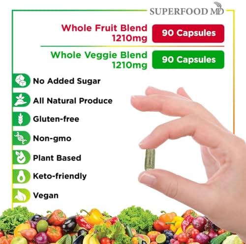Close up view of Superfood MD premium whole food complex packaging.
