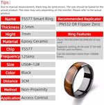 Close up of wood grain finish on smart ring