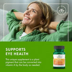 GMP certified Swanson Beta-Carotene wellness formula bottle top angle view
