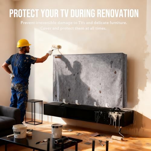 IC ICLOVER TV cover being used for home renovation protection