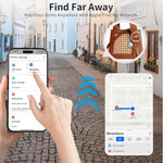 Demonstration of the Apple Find My application pairing with the Bluetooth five point three tracker.