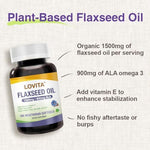 Lovita cold pressed flax seed oil 180 vegetarian softgels supplement facts panel