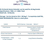 Professional dog breeder supplies showing Dr. Orchard's liquid extender packaging