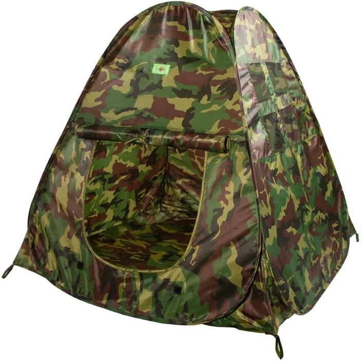 Liberty Imports military pop up play tent front view showing camouflage pattern