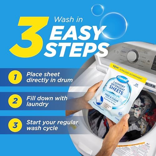 Carbona pre measured laundry sheets back label instructions