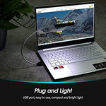 Daffodil portable laptop light showing the flexible metallic gooseneck arm