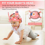 Back view showing adjustable straps of toddler headguard