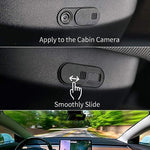 Installation guide image illustrating surface cleaning and proper alignment over a front facing camera lens.