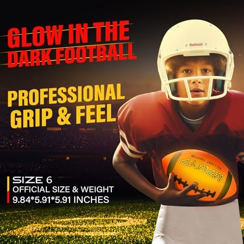 Cadyaw rechargeable light up football showcasing the Type-C charging port access