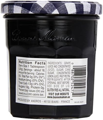Authentic USA imported Bonne Maman fruit spread iconic gingham pattern lid