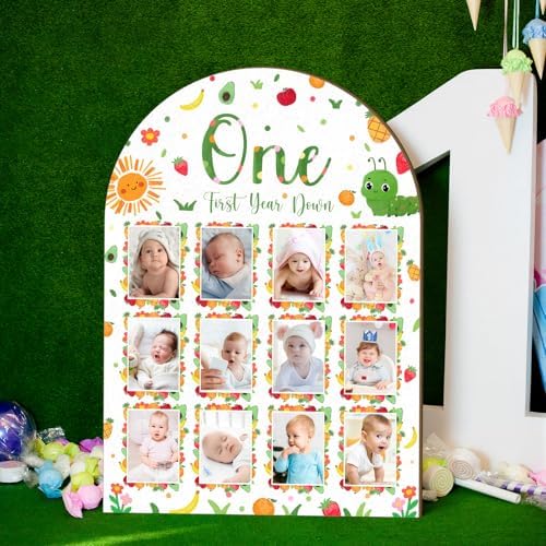 Premium HarpandTimbrel style caterpillar milestone picture banner board for newborn twelve month photos