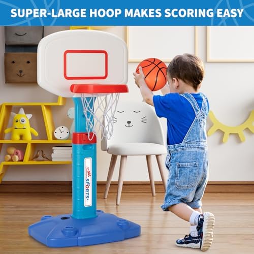 Durable ABS plastic base of Gmaophy kids basketball hoop