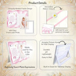 Rear view of the durable resin photo frame illustrating the interchangeable mat structure and tabletop easel functionality.