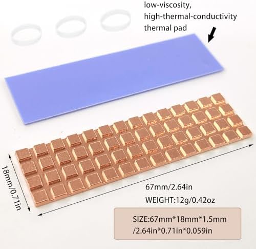 Ultra thin one point five millimeter copper laptop radiator overview.
