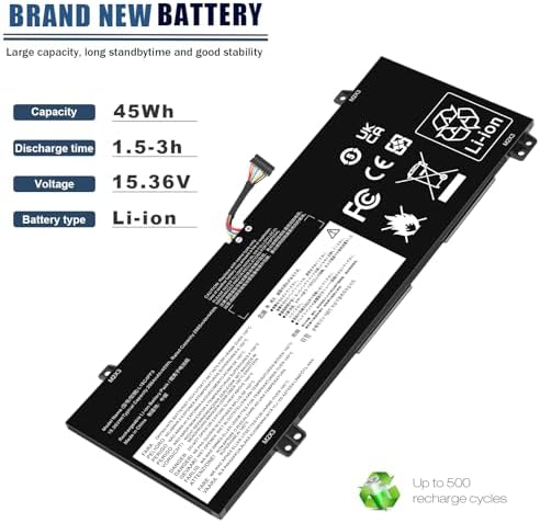 Lenovo compatible forty-five watt hour internal lithium-ion battery showing the primary interface connector clip.