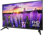 Insignia F40 Series LED television slim profile highlighting side connectivity ports and premium bezel layout.
