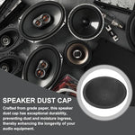 Top view of circular paper speaker dust protective dome