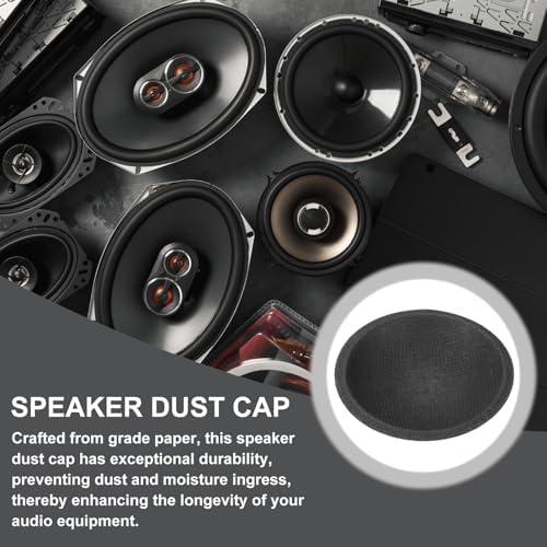 Top view of circular paper speaker dust protective dome