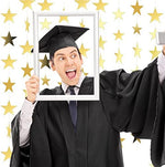 Spakon gold star banner backdrop setup for an elegant wedding or birthday party