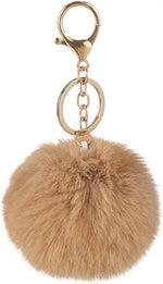 Pom Pom Keychains Colorful Faux Rabbit Fur Ball Keychain Cute Pom Pom Keychain Accessories Car Bag Charm - Image 10