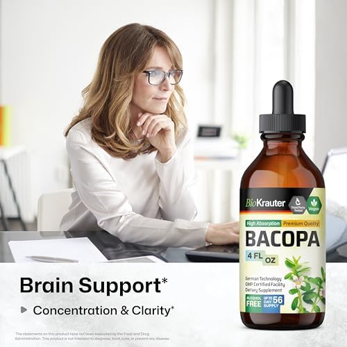 Bio Krauter vegan brain supplement liquid drops nutrition label facts