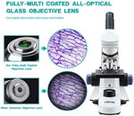 Side view showing coaxial focusing knobs on Esslnb microscope