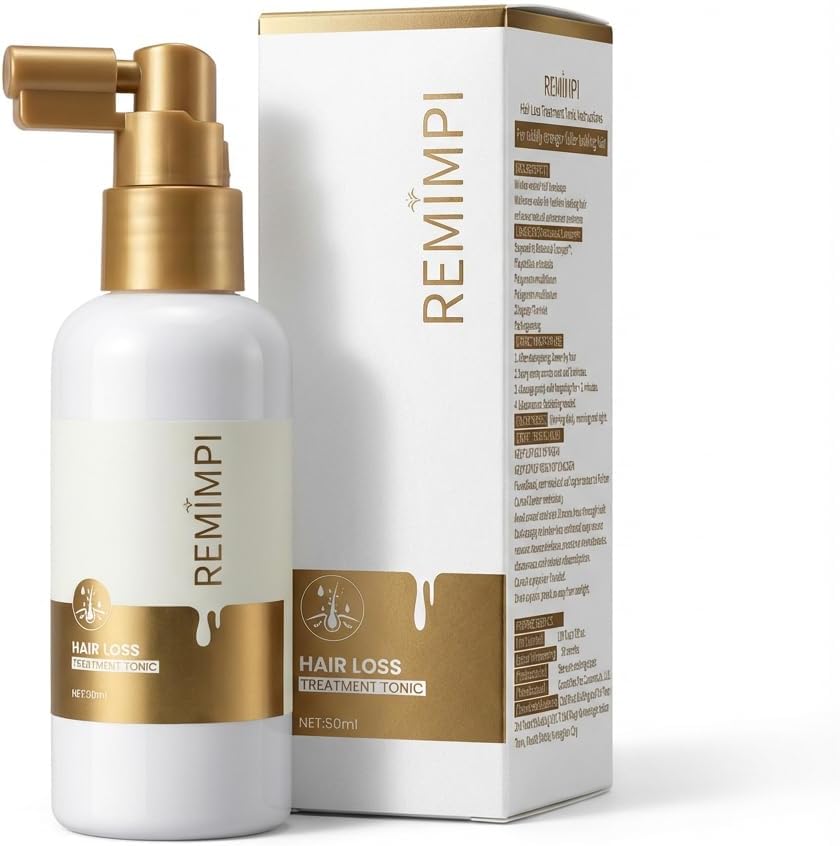 REMIMPI Hair Growth Support Tonic front view bottle for anti hair loss treatment