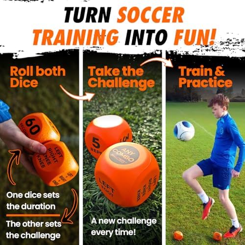 Two pack of orange foam skill blox juggling training dice for boys