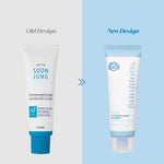 ETUDE SoonJung calming facial cream tube displaying key ingredients panthenol and madecassoside