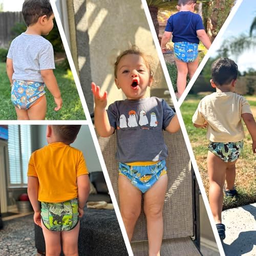 Detailed fabric view highlighting the organic cotton outer texture of MooMoo Baby baby potty training pants.