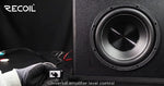 Complete packaging view of the Recoil LC1 car audio remote level accessory.