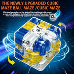 Kidzora Marble Labyrinth Cube yellow and blue color scheme