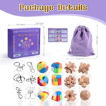 Interlocking three dimensional wooden puzzles from the imported mind game collection.