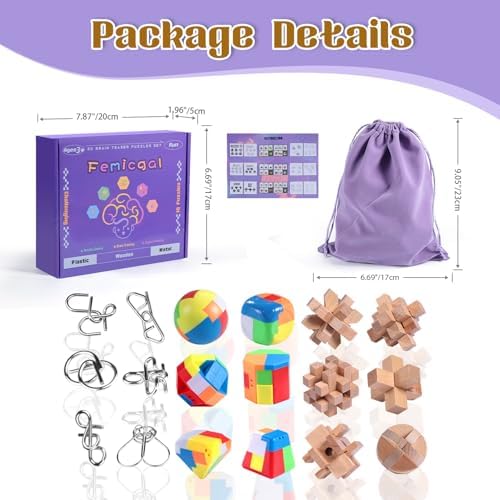 Interlocking three dimensional wooden puzzles from the imported mind game collection.