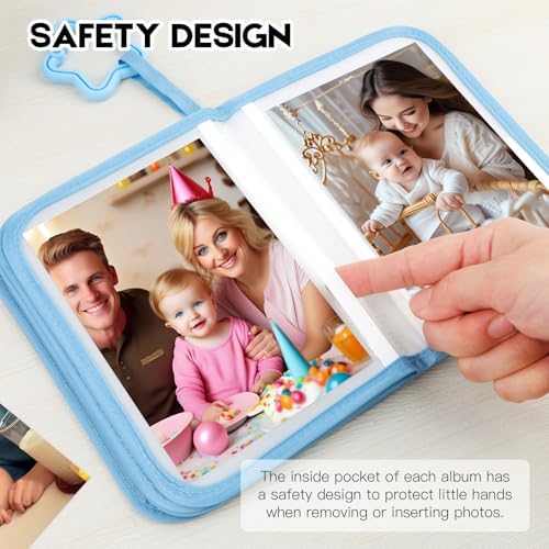 Xfveiwoo imported baby photo album showing name tag stickers used for family pictures