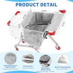 Soft velvet plush pet cart seat cover with thick padding