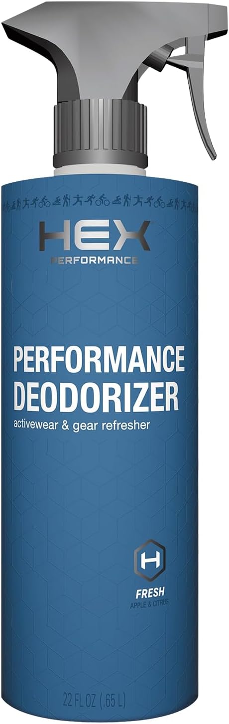 HEX Performance Deodorizing Spray, Fresh, 22oz - Awesome for Shoes, Gear, Activewear & Fabrics, Yoga Mats & Gym Equipment, Carpet, Pets, Odor Eliminator & Fabric Refresher Spray - Image 1