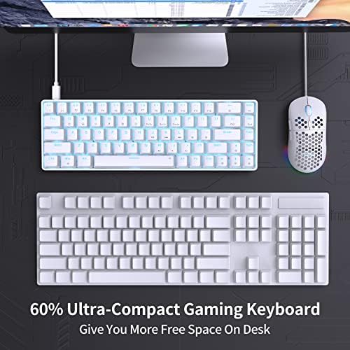 Dierya T68se gaming keyboard side profile showing compact design
