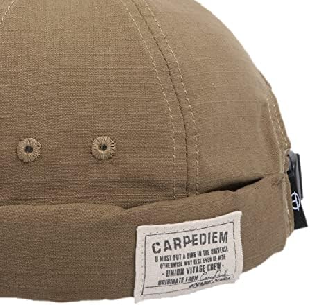 Lifestyle perspective of the casual landlord hat worn outdoors