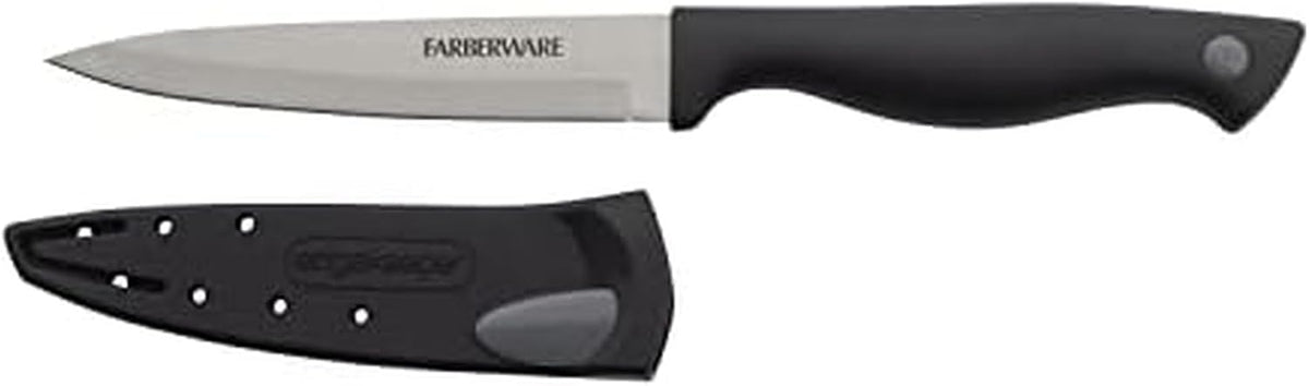 Farberware Edgekeeper 6-Inch Chef Knife with Self-Sharpening Blade Cover, High Carbon-Stainless Steel Kitchen Knife with Ergonomic Handle, Razor-Sharp Knife, Black - Image 14
