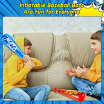 Kids playing with Seematn inflatable baseball bats at a carnival event