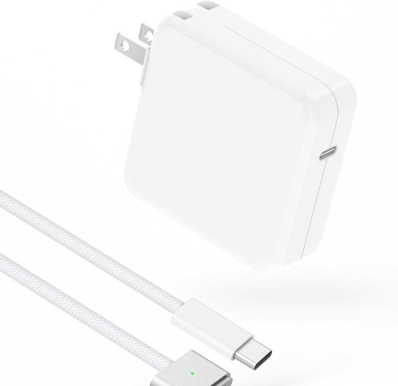 T ATHINK 70W USB C Power Adapter front view with foldable plug pins extended on white backdrop