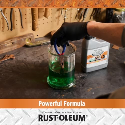 Rust-Oleum corrosion remover applied to automotive parts