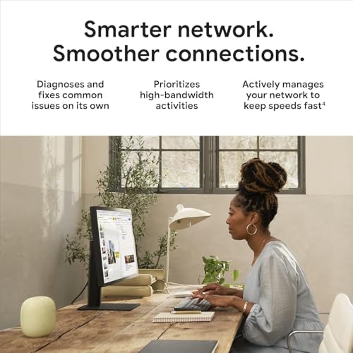 Sleek rounded design of the imported Google tri band router